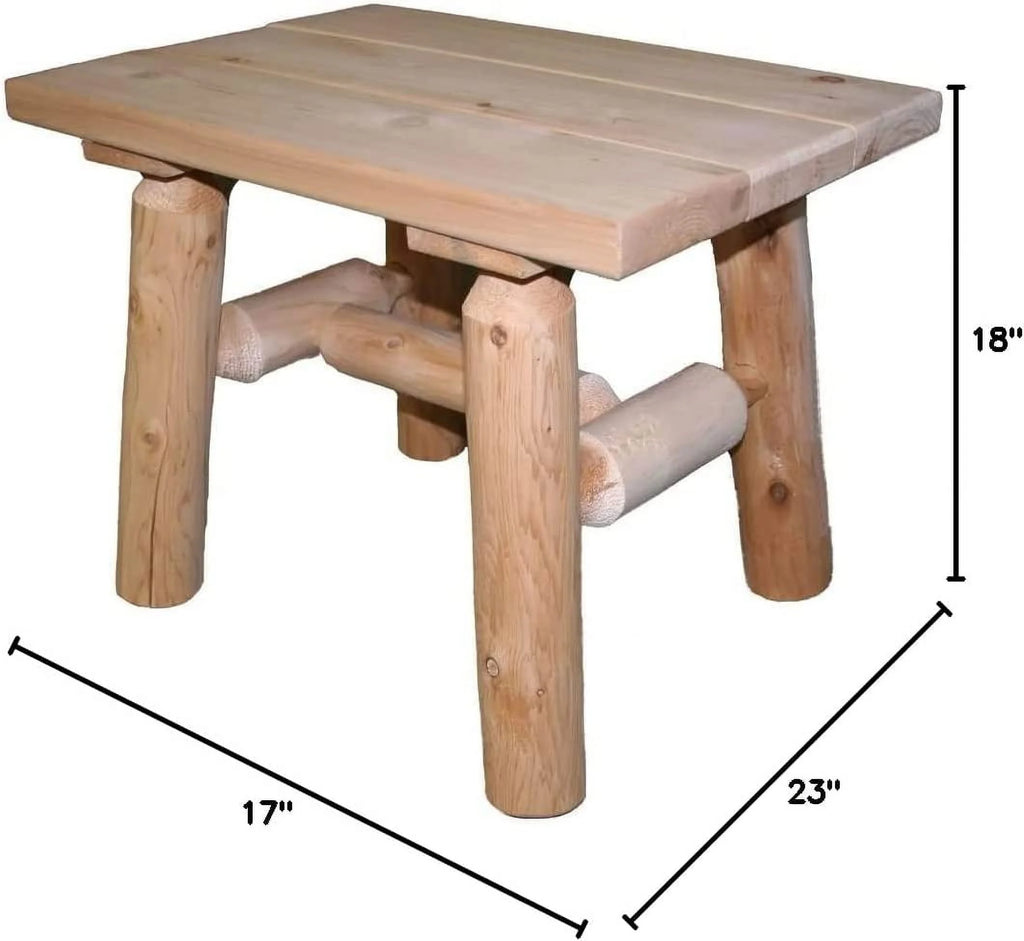 Cedar Log End Table F95159