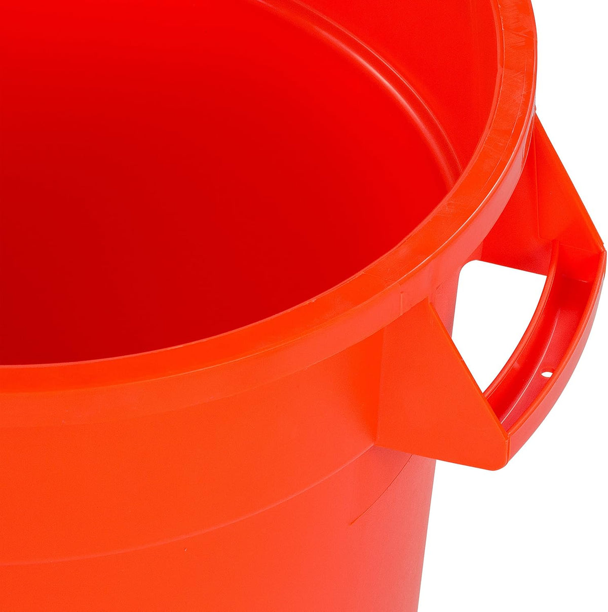 10 Gallon Orange Round Waste Container Pack of 2 E447