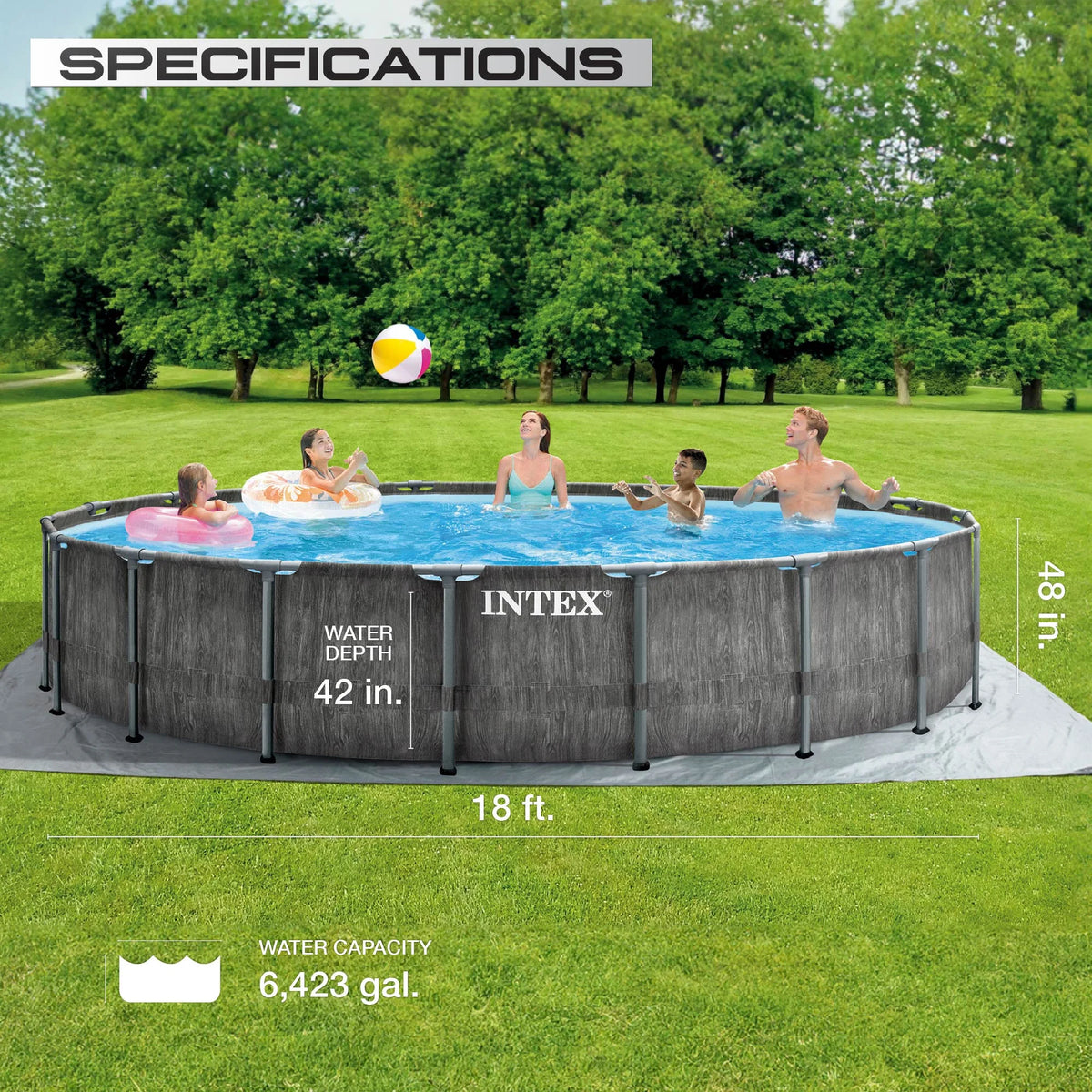 15'x48 Above Ground Swimming Pool with Filter Pump F223