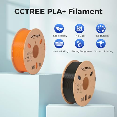 1.75mm PLA 3D Printer Filament Bundle 2Kg Black 2-Pack Y7373