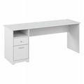 White Engineered Wood Computer Desk with Drawers Q108