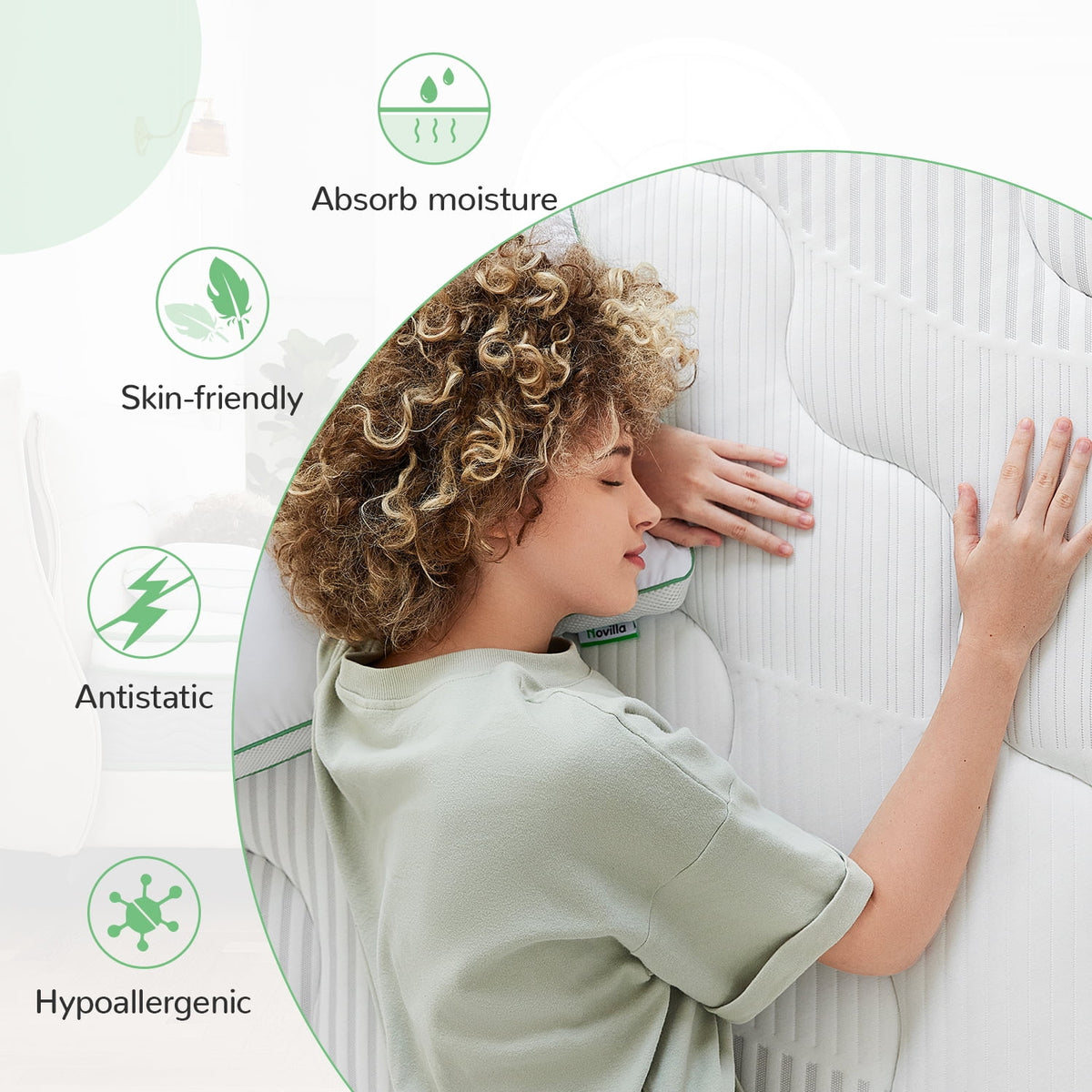 10" Pocket Spring Memory Foam Hybrid Mattress, Full Size N2602