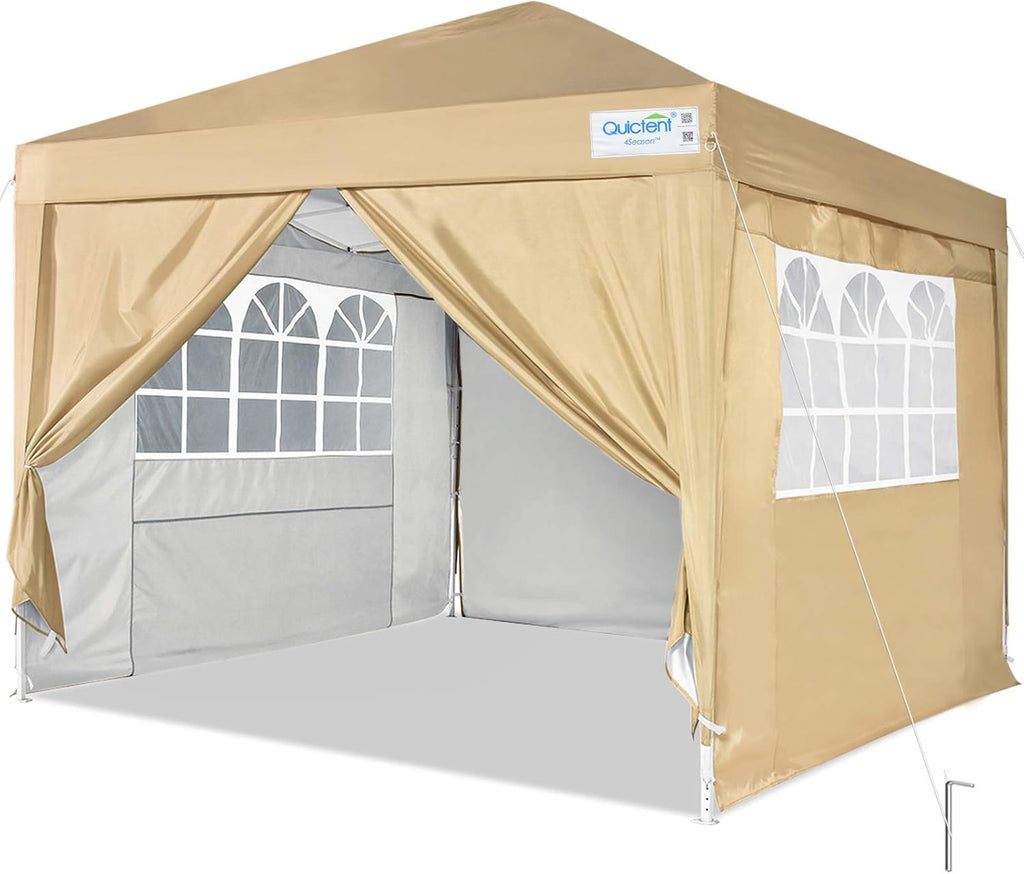 10x10 Pop Up Canopy Tent with Sidewalls and Windows Y564