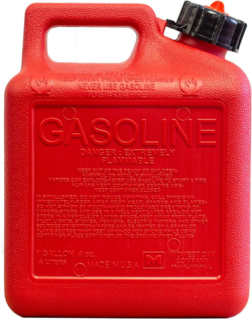 1 Gallon Gasoline Can with Auto Shut Off Spout G302