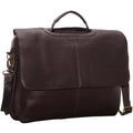 Leather Flap Over Computer Brief Q83246