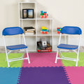 10 Pack Kids Blue Plastic Folding Chair V805