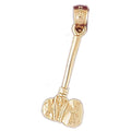 14K Gold 3D Warrior Tomahawk Charm Y325
