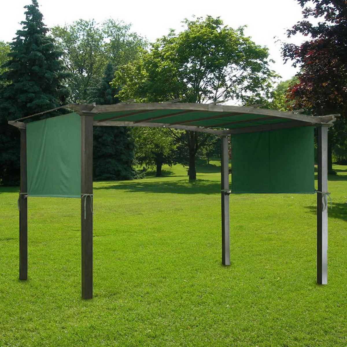Green 17x6.5Ft Pergola Canopy Replacement Cover W5081