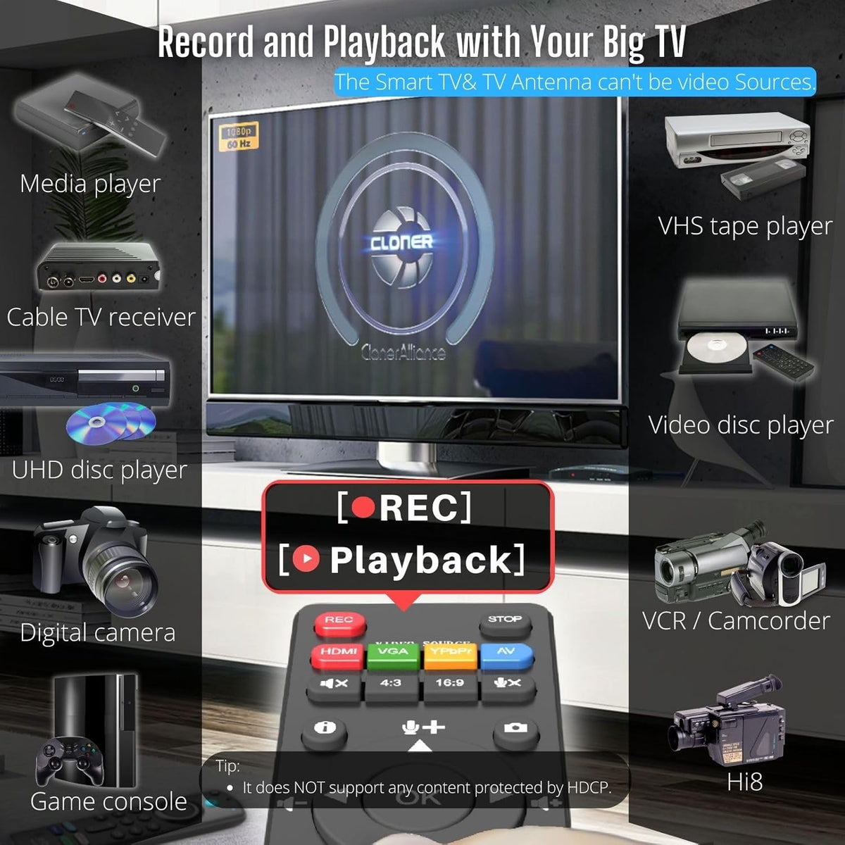 1080p@60fps Video Recorder with HDMI Capture Z552530