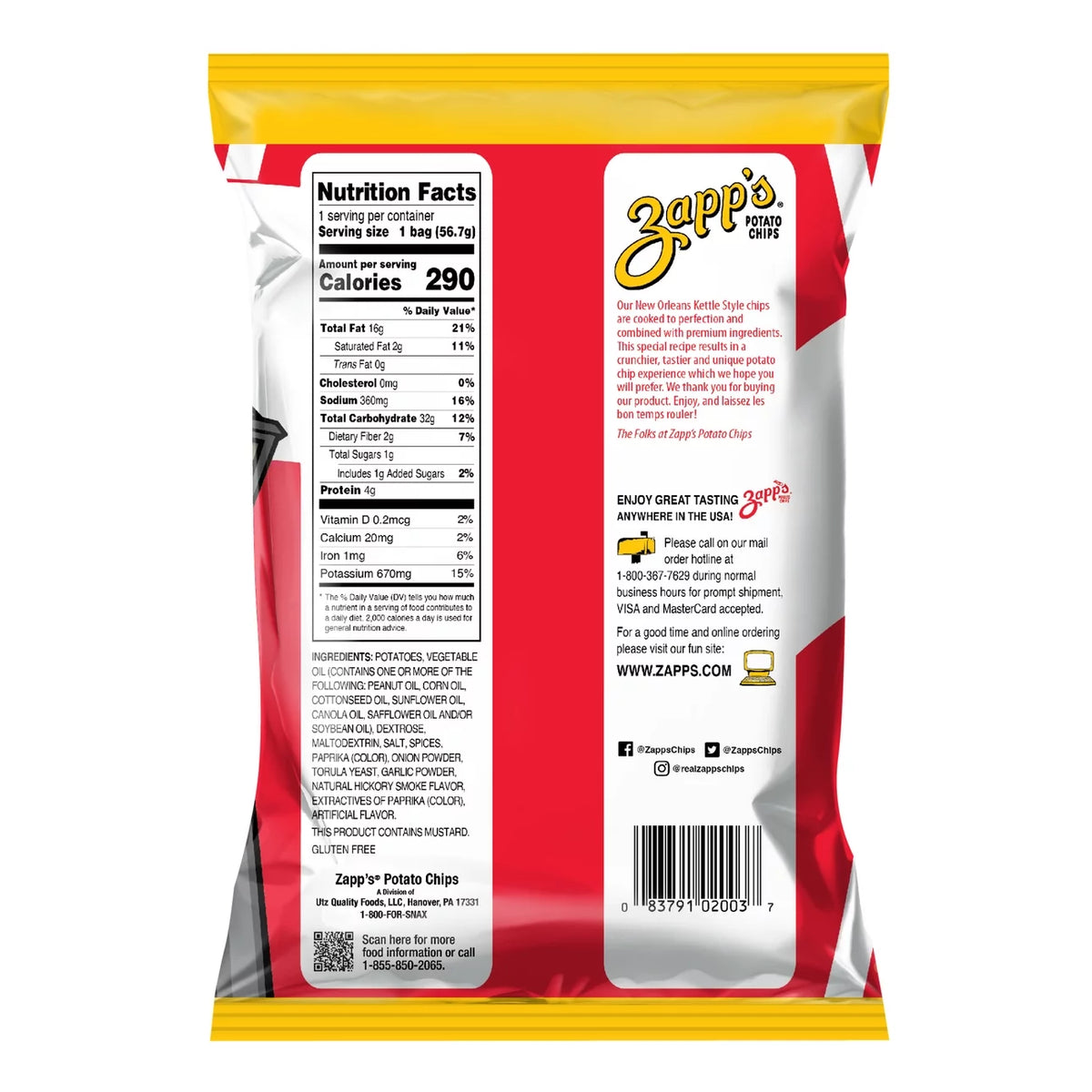 2oz Kettle Potato Chips 25ct Pack R4671
