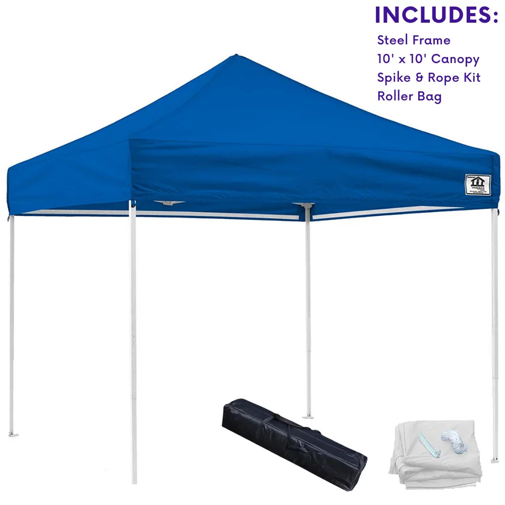 10 x 10 Pop Up Canopy Tent with Roller Bag, Royal Blue G778