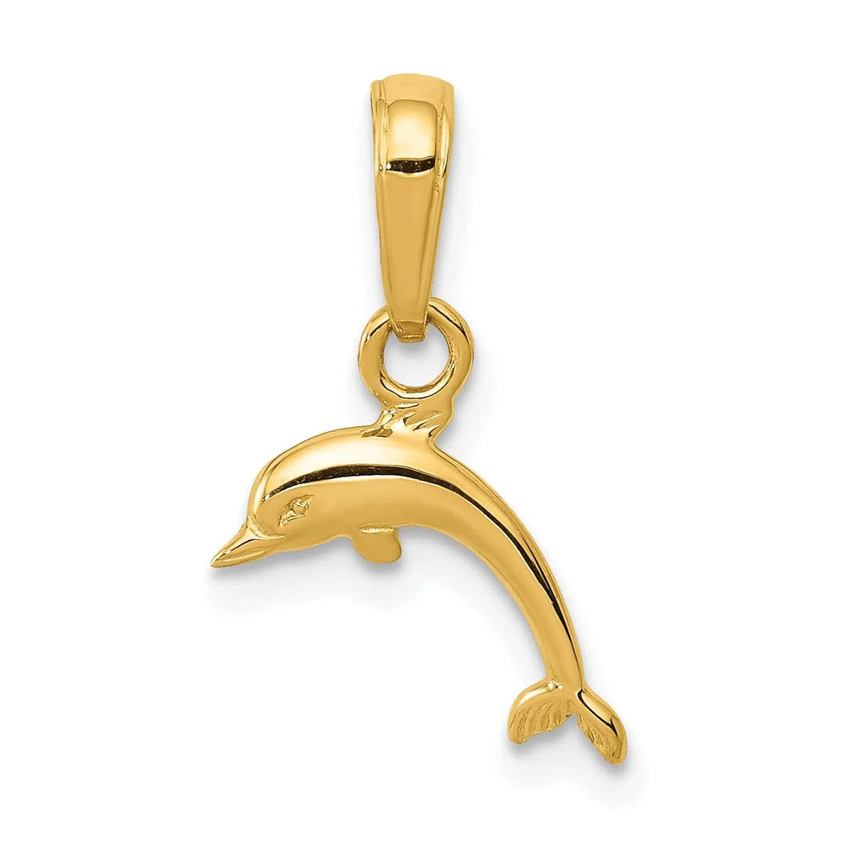 10K Yellow Gold Dolphin Pendant S77398