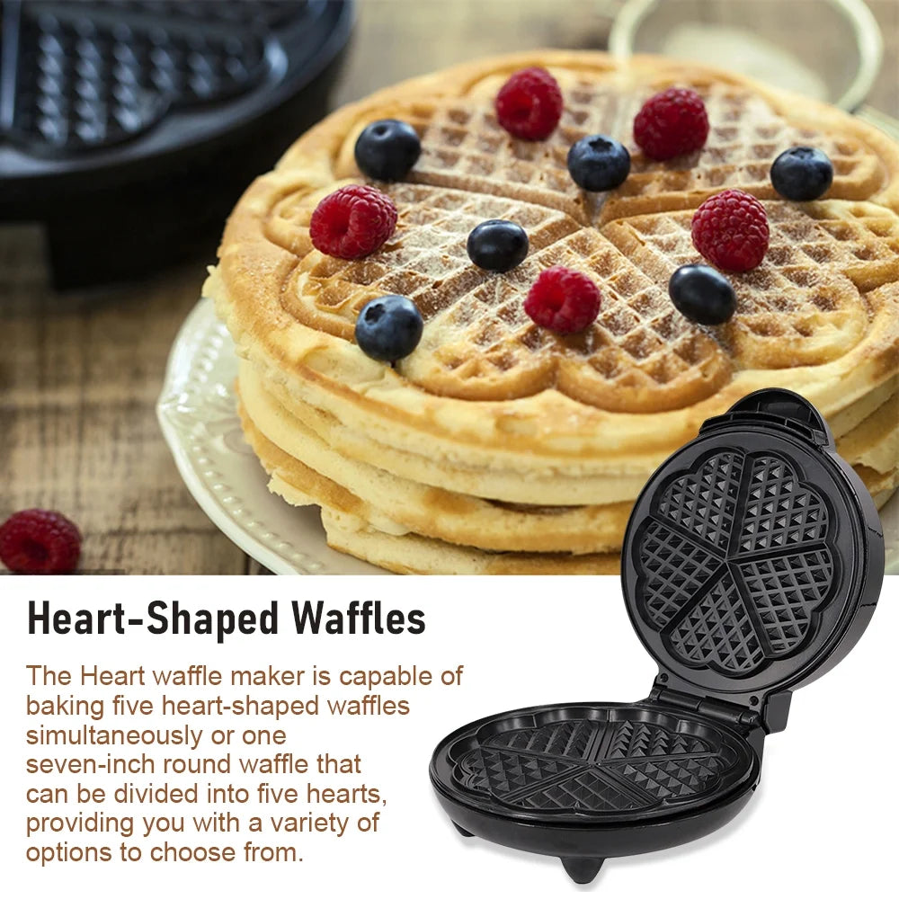 1000W Heart-Shaped Waffle Maker S99023