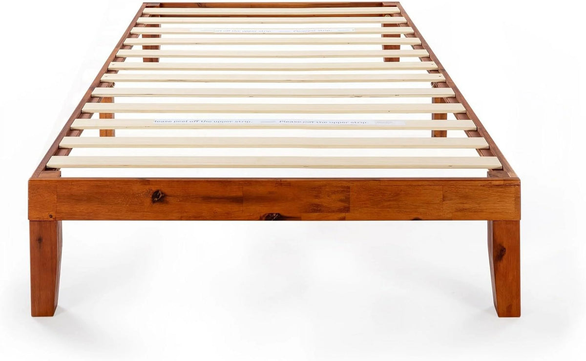 Solid Wood Platform Bed Frame Cherry XL Wood Finish E572