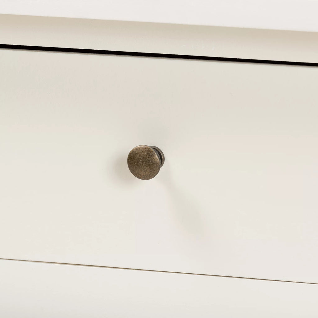 White Wood and Black Metal 2-Door Sideboard Buffet O50366