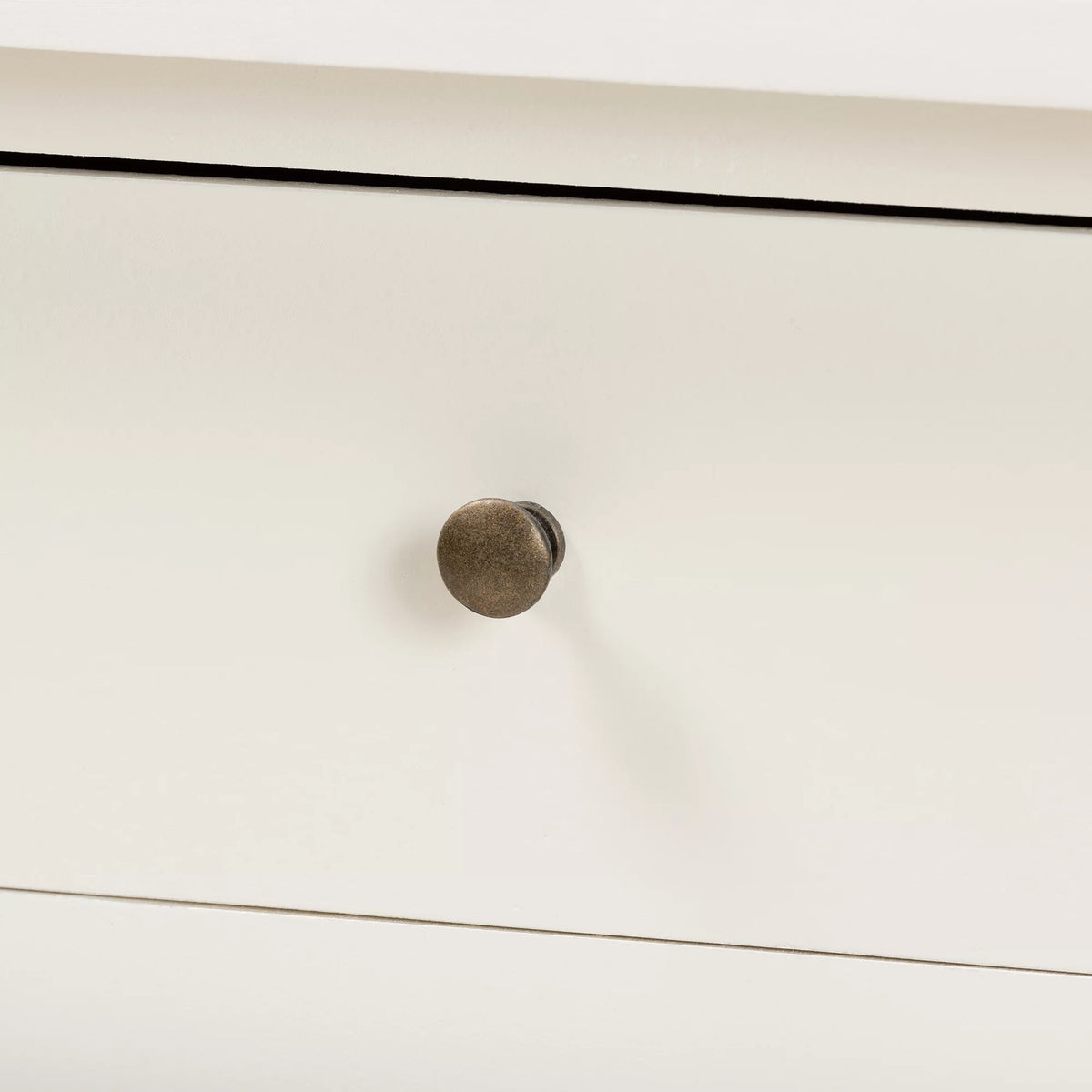 White Wood and Black Metal 2-Door Sideboard Buffet O50366