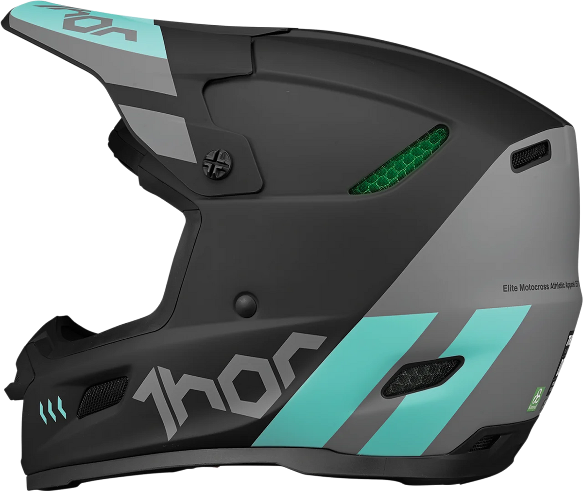 Black/Mint Offroad Motocross Helmet S7866
