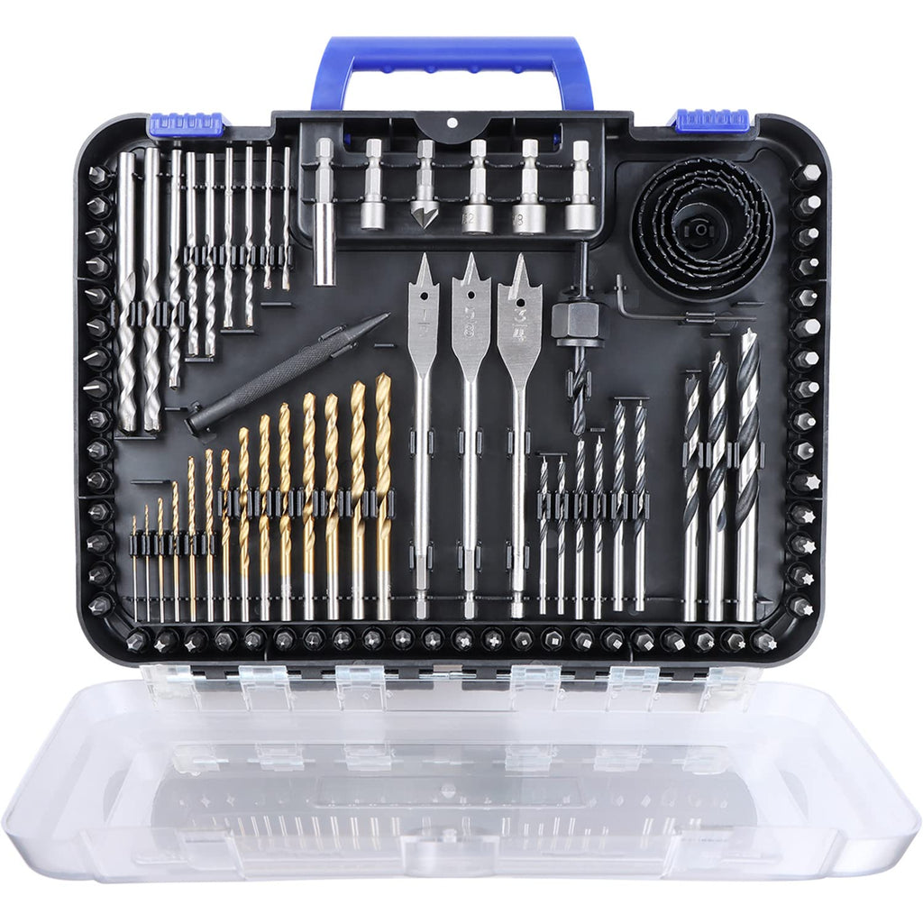 100-piece Titanium High Speed Steel Drill Bits Set I2527