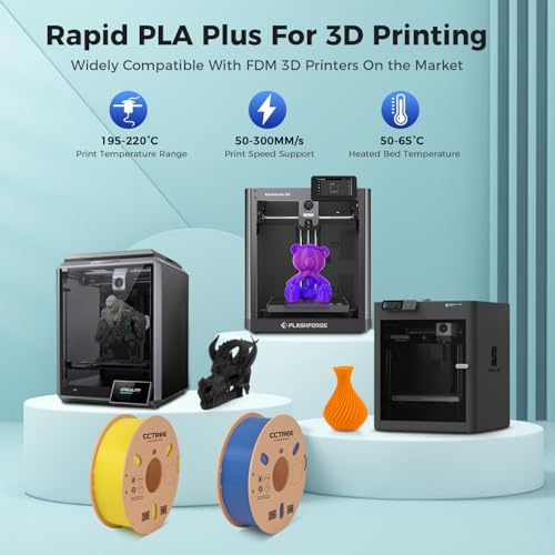 1.75mm PLA 3D Printer Filament Bundle 2Kg Black 2-Pack Y7373