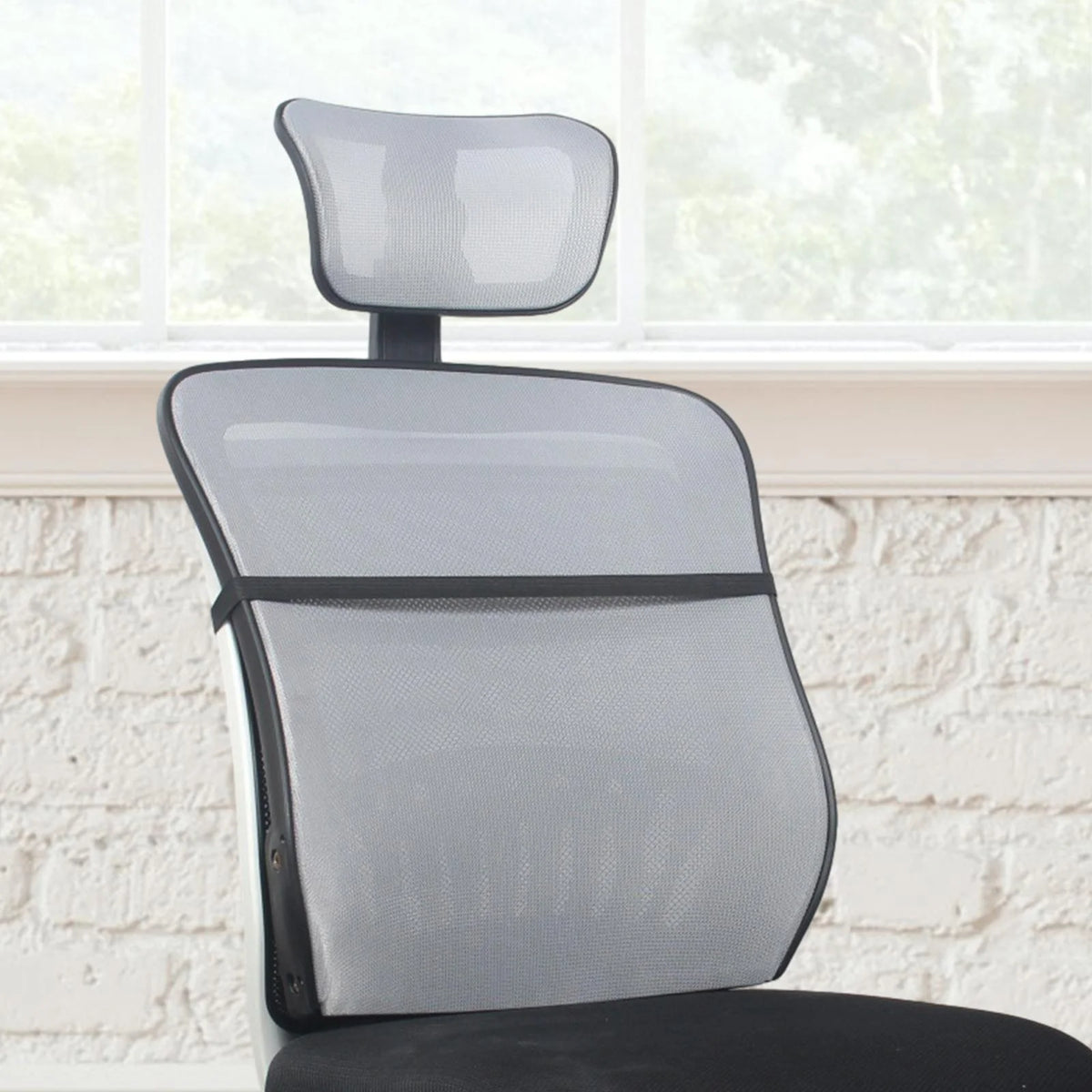 Office Chair Mesh Back Support with Headrest N977004
