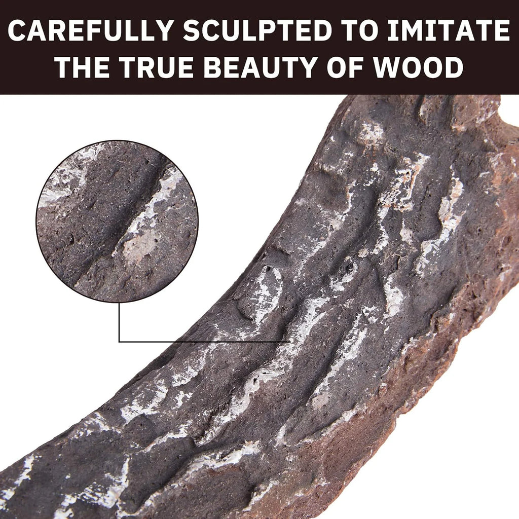 10-Piece Ceramic Fireplace Logs F11794