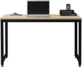 Oak/Black Computer Writing Desk with Metal Frame V4863