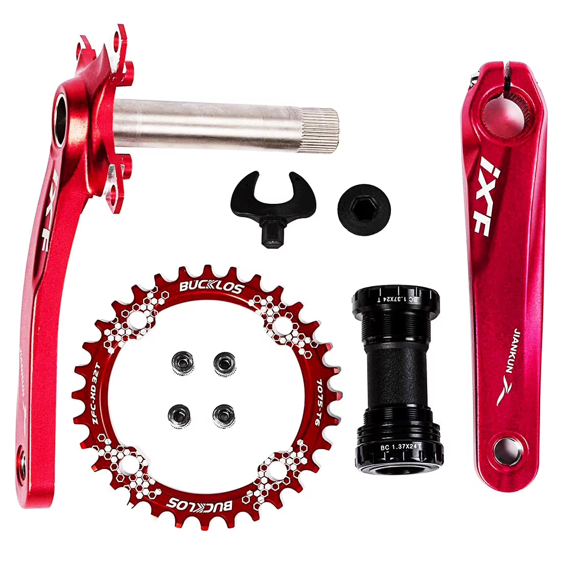 104 BCD 32T 34T 36T 38T Mountain Bike 170mm Crankset Aluminum Alloy MTB Crank Set D62933