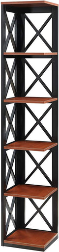 5 Tier Corner Bookcase, Gray J777036