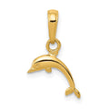 10K Yellow Gold Dolphin Pendant S77398