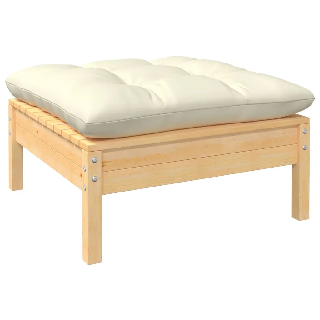2-Seater Patio Sofa with Cushions Solid Pinewood S73835