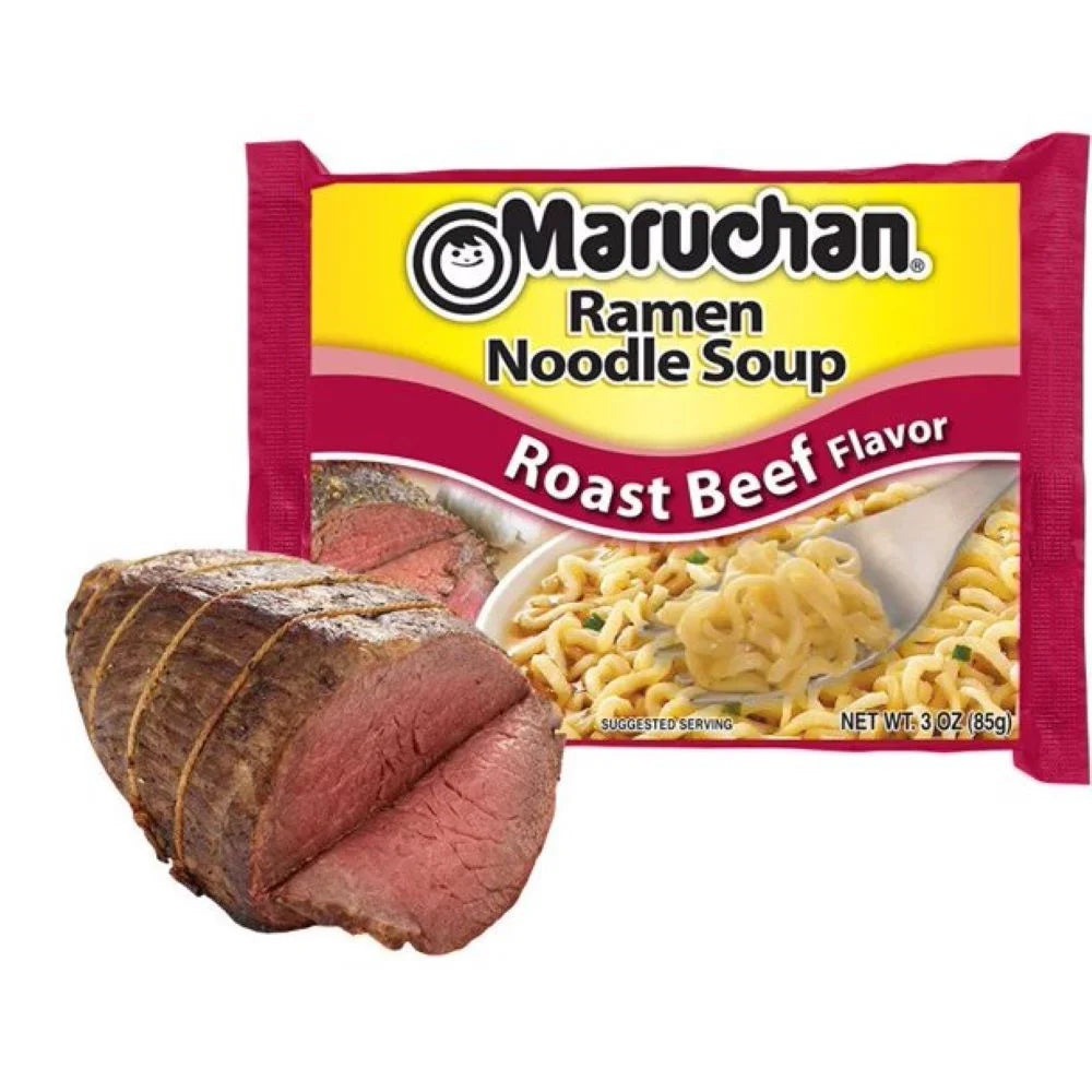 Ramen Chili and Roast Beef Noodles Variety Pack Soup, 3 Oz, 48 Ct Y610