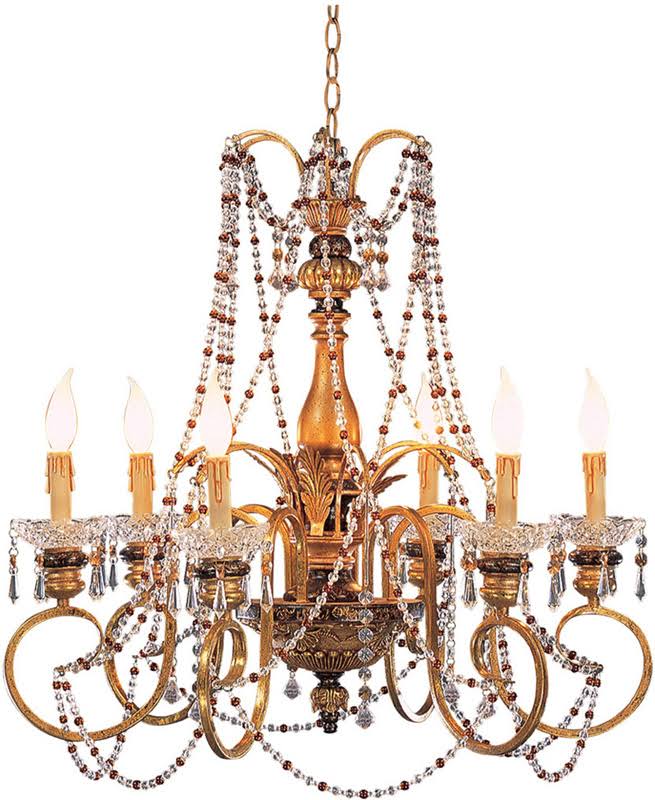 6-Light Candle-Style Chandelier P2159
