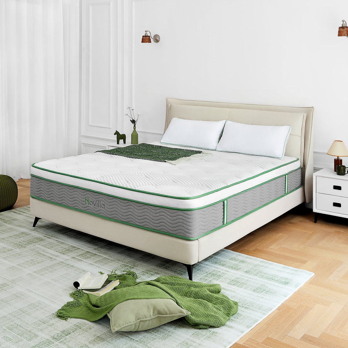 10" Pocket Spring Memory Foam Hybrid Mattress, Full Size N2602