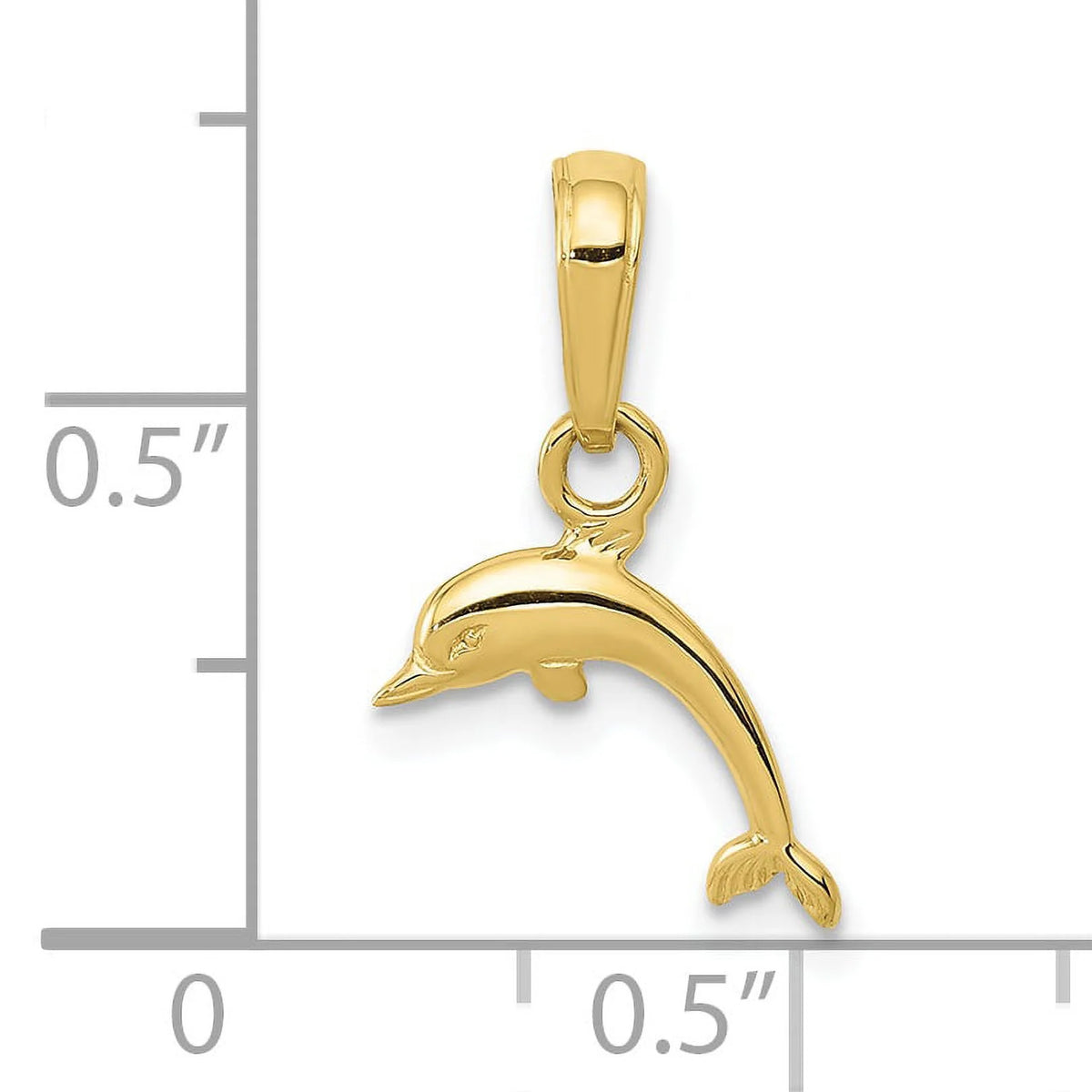 10K Yellow Gold Dolphin Pendant S77398