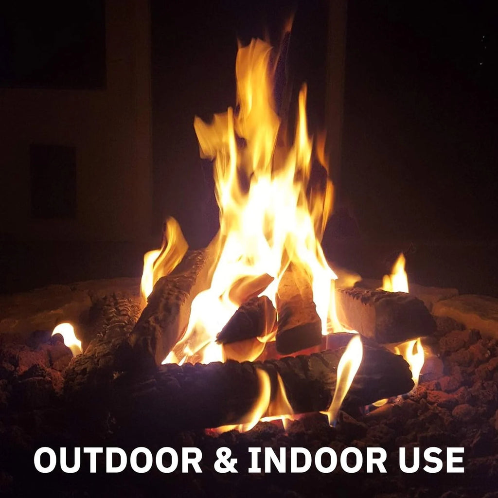 10-Piece Ceramic Fireplace Logs F11794