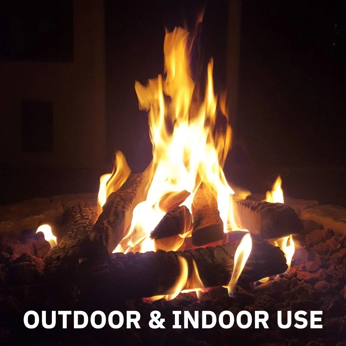 10-Piece Ceramic Fireplace Logs F11794