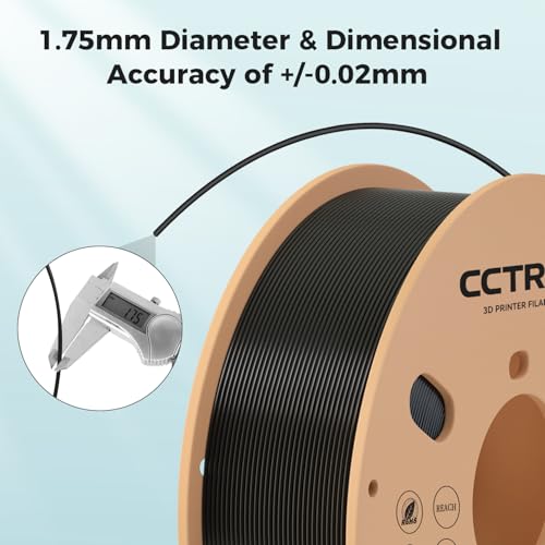 1.75mm PLA 3D Printer Filament Bundle 2Kg Black 2-Pack Y7373