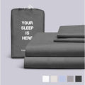 100% Cotton Percale Bed Sheets 4 Piece Set California King Gray Z373