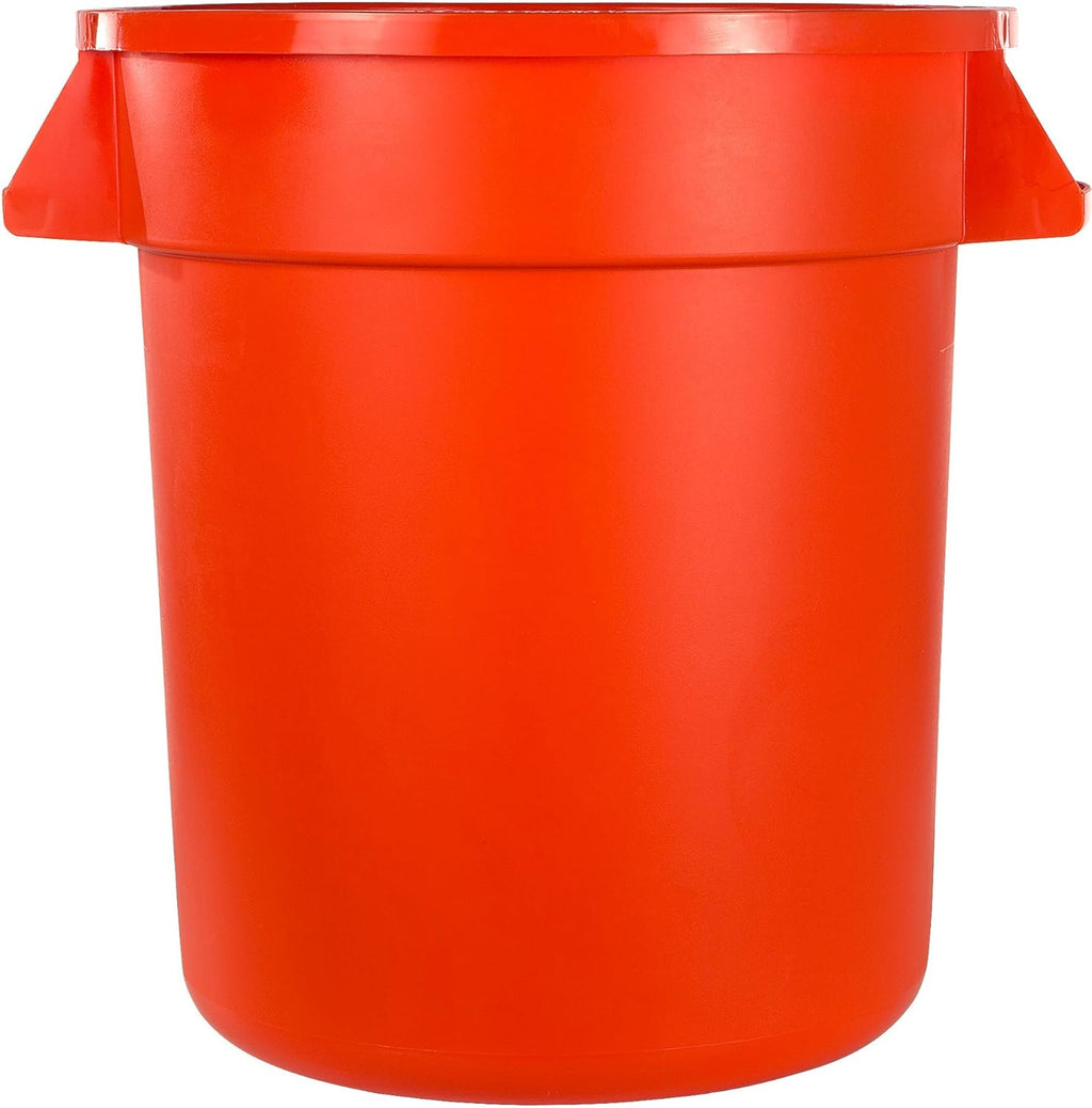 10 Gallon Orange Round Waste Container Pack of 2 E447