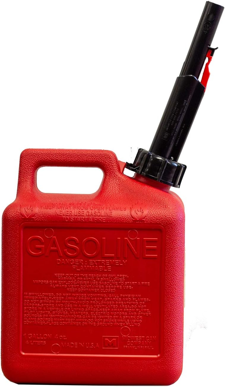 1 Gallon Gasoline Can with Auto Shut Off Spout G302