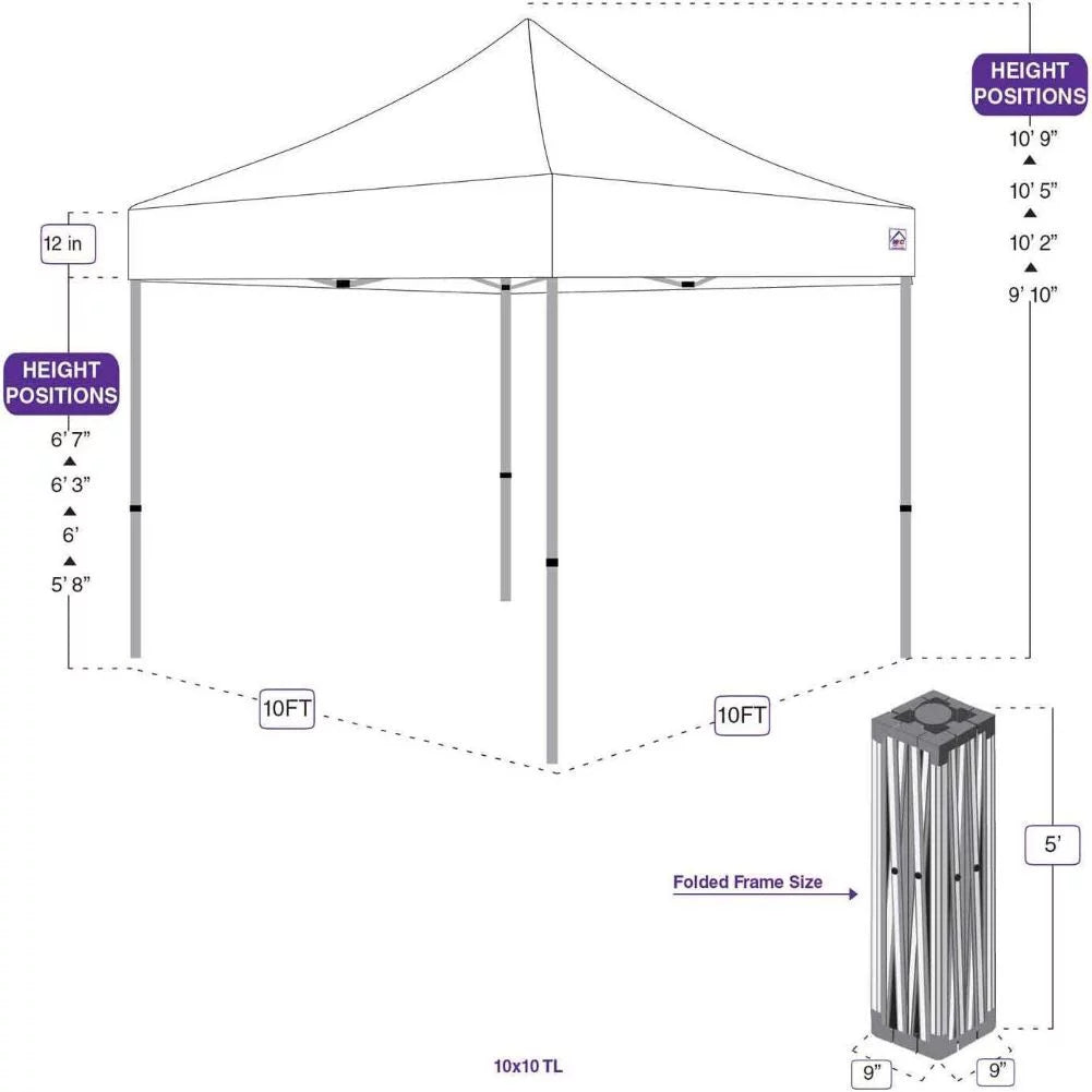 10 x 10 Pop Up Canopy Tent with Roller Bag, Royal Blue G778