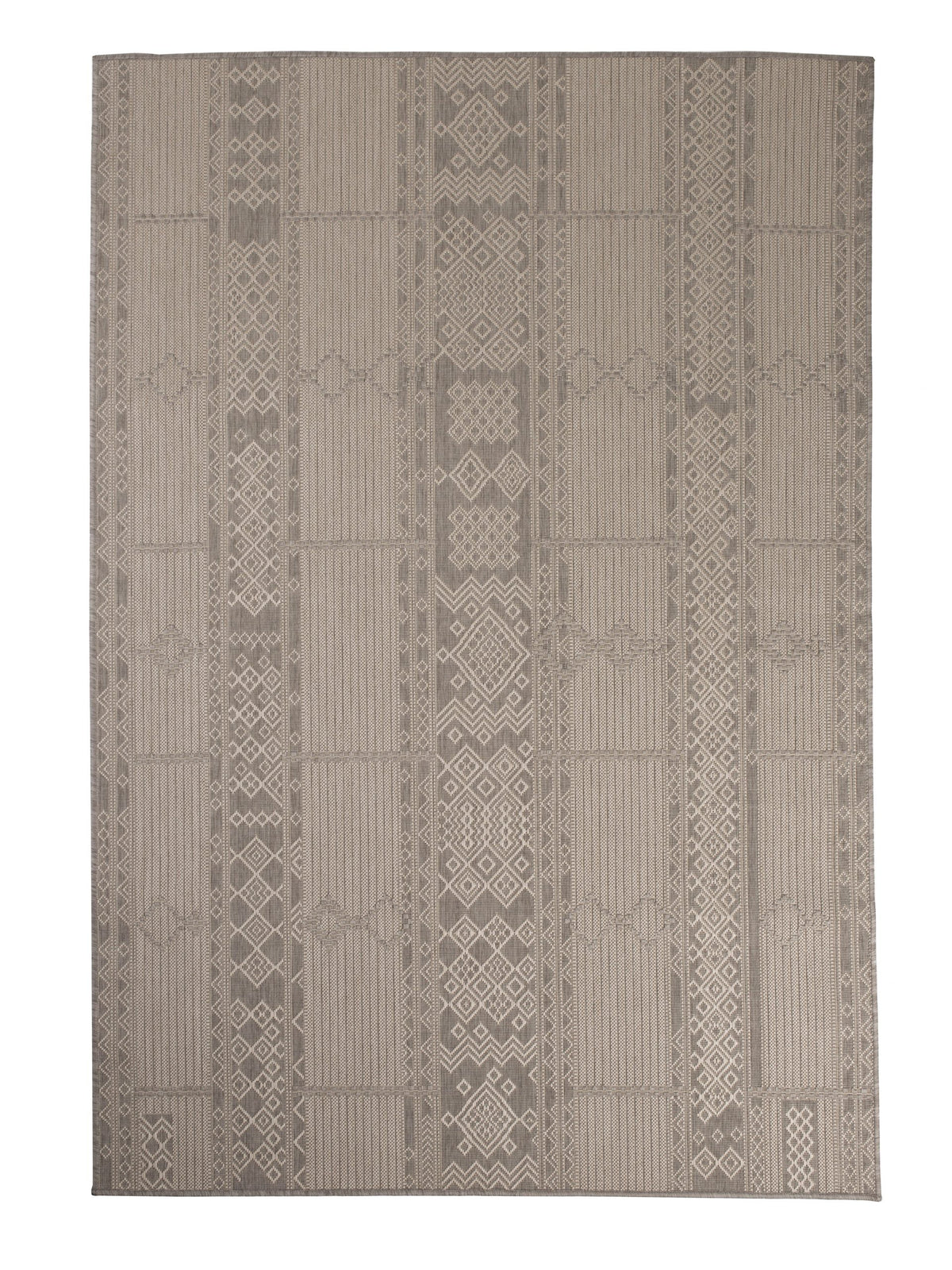 Outdoor Geometric Pattern Rug 5 ft. 3 in. x 7 ft. 6 in. Dove H251