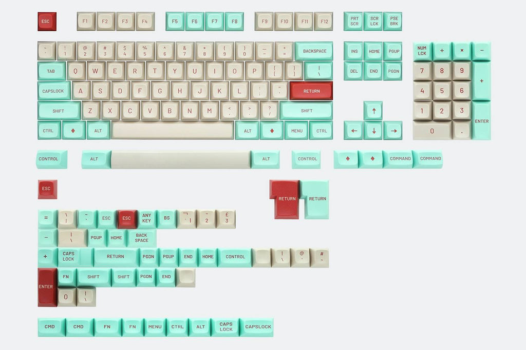 Red MT3 Keycap Set W2137