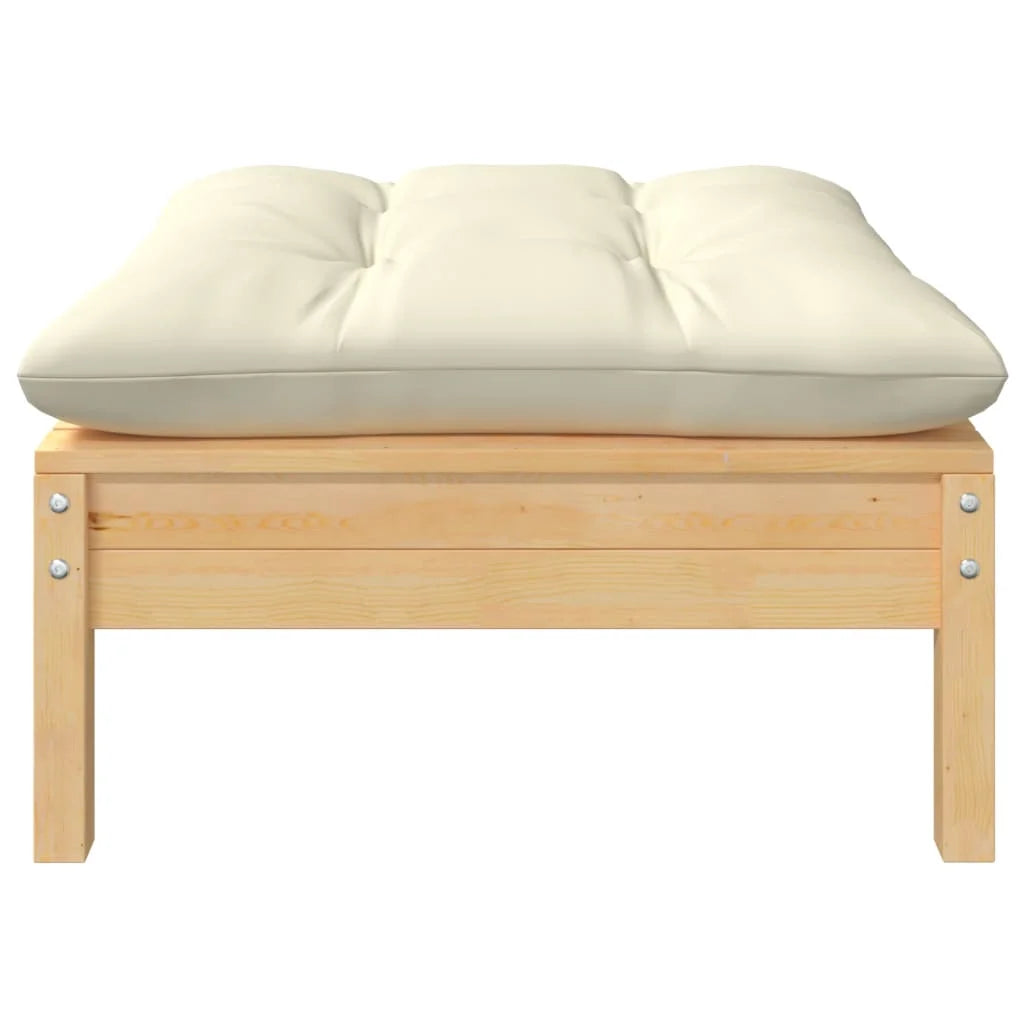 2-Seater Patio Sofa with Cushions Solid Pinewood S73835