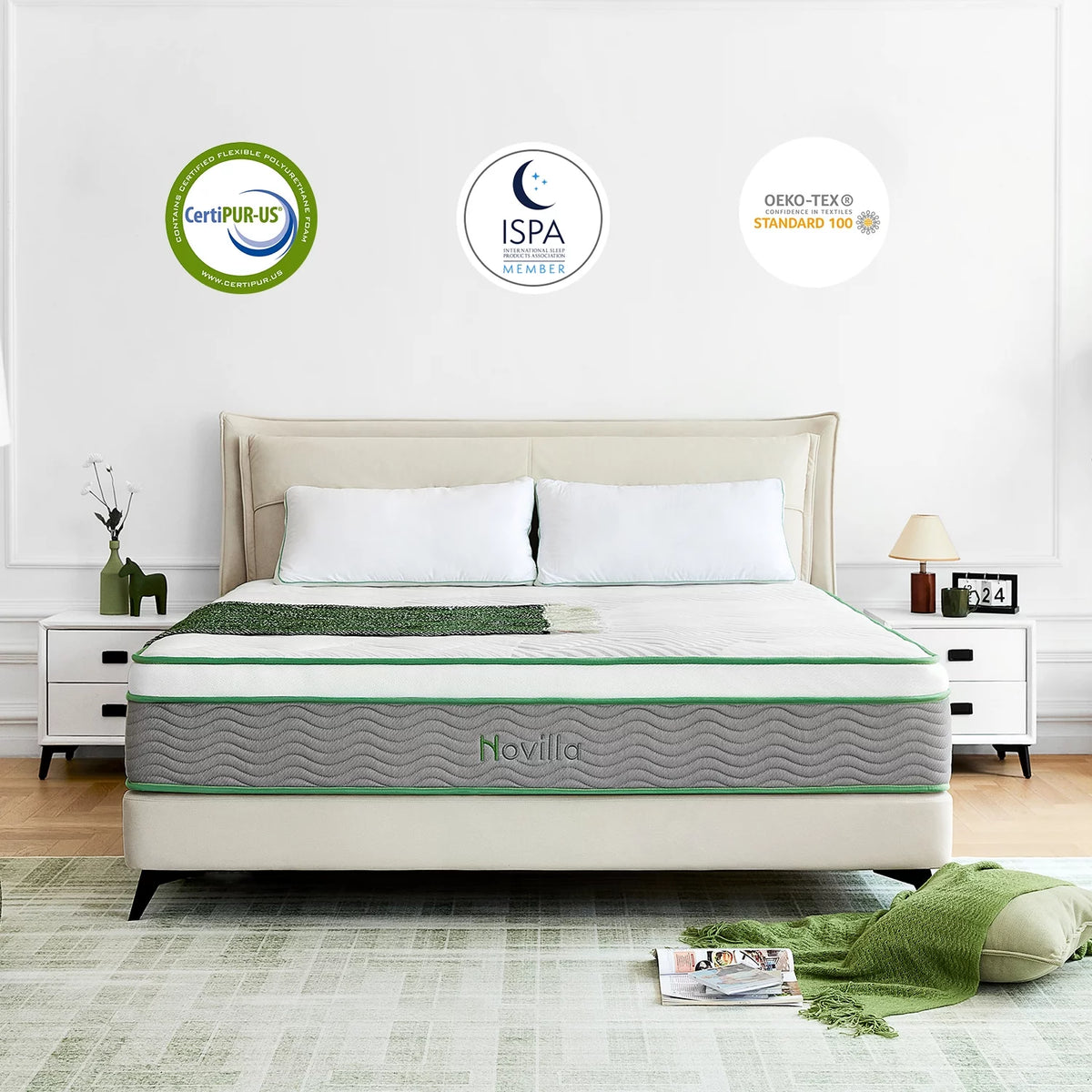 10" Pocket Spring Memory Foam Hybrid Mattress, Full Size N2602