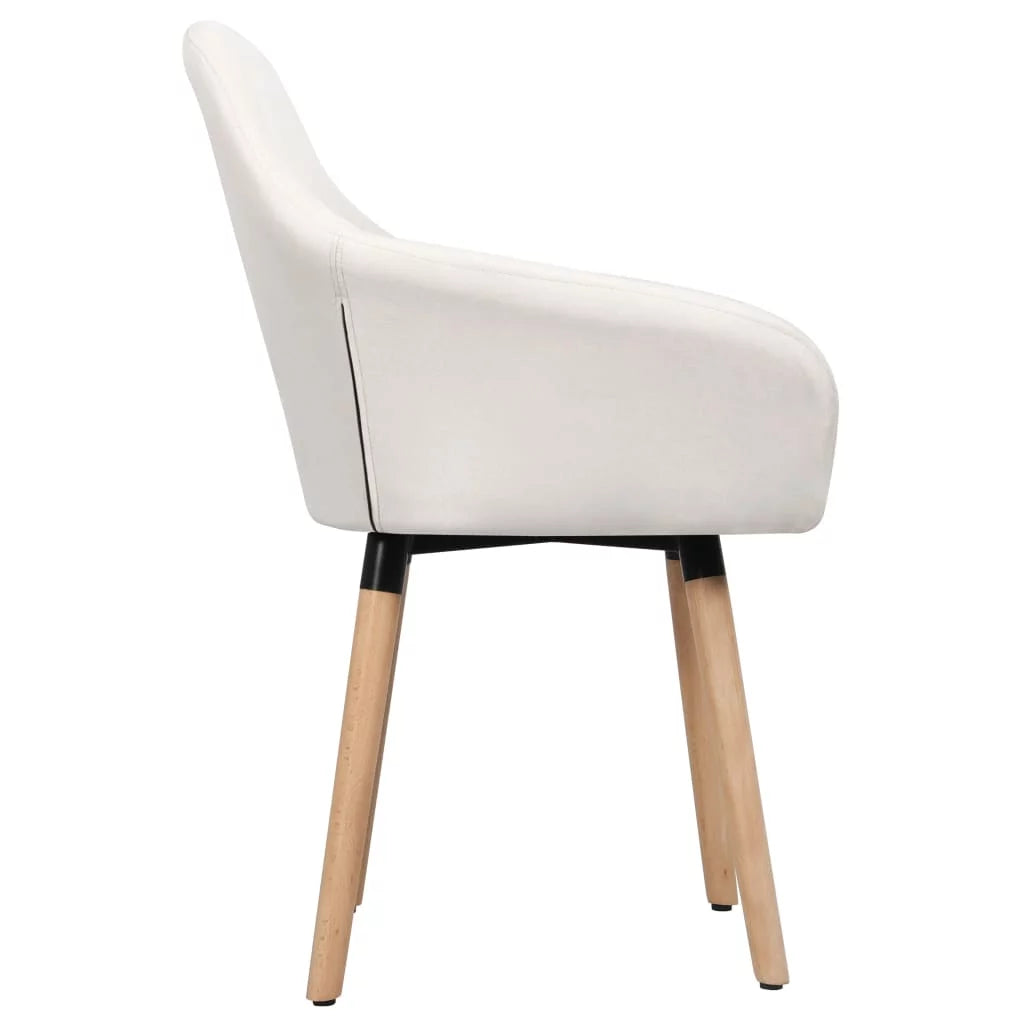 Dining Chairs 2 pcs Cream Fabric U6373