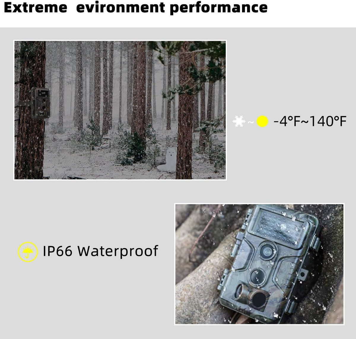 100ft Night Vision 24MP Waterproof Trail Camera H4751