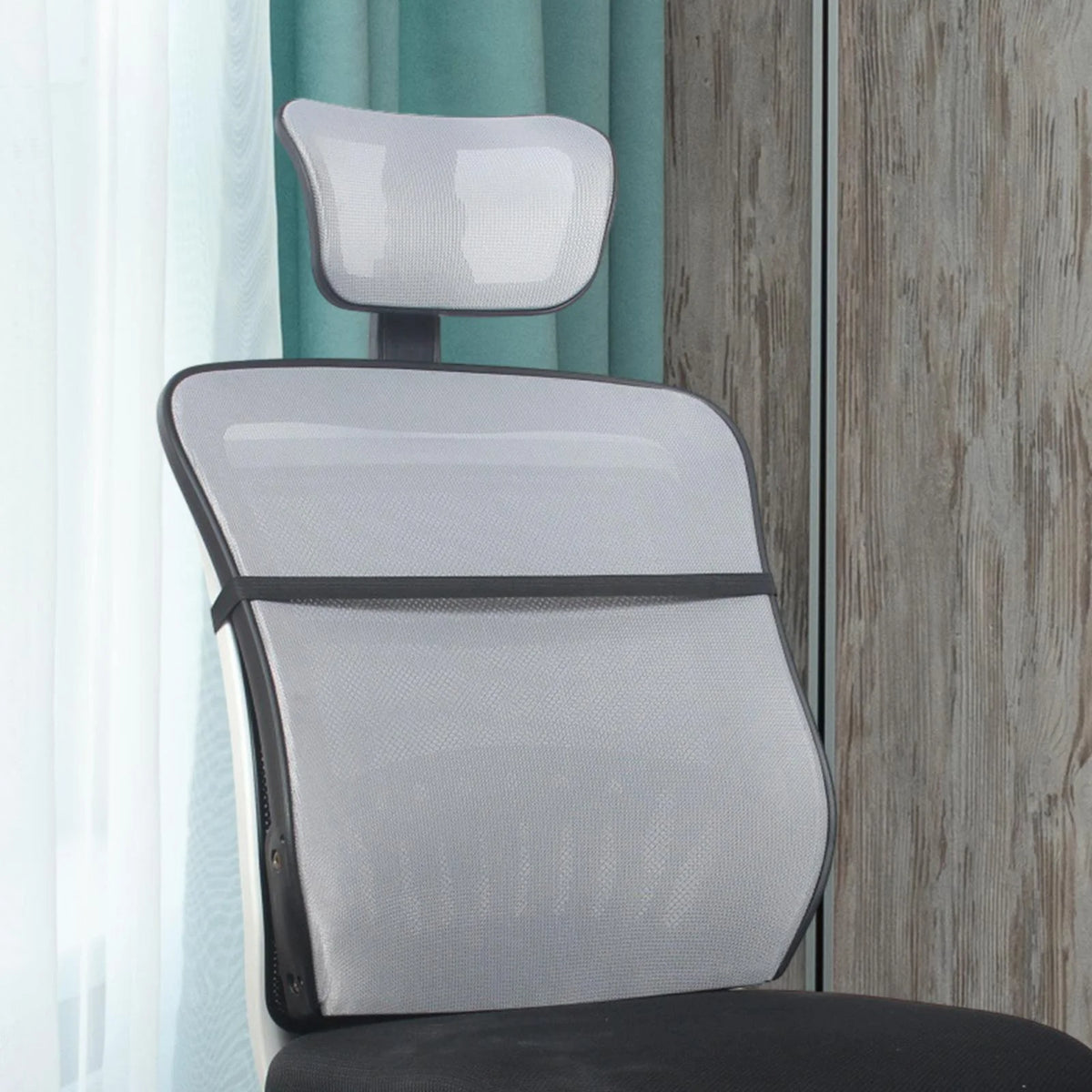 Office Chair Mesh Back Support with Headrest N977004