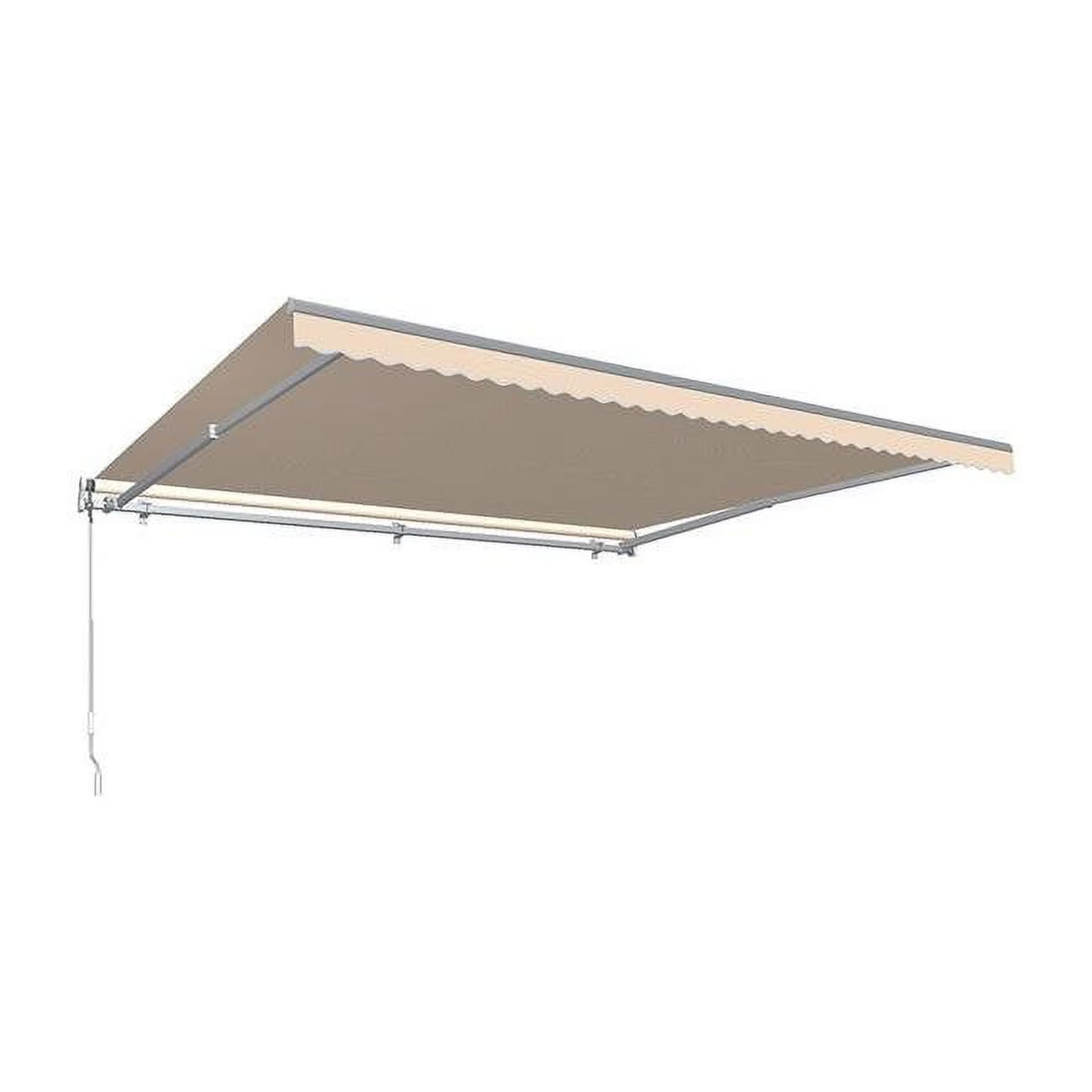 10 ft. Retractable Awning with Remote, Linen Pinstripe V227687