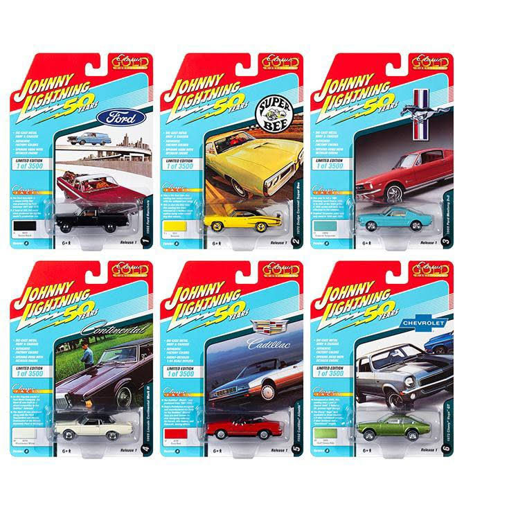 1/64 Diecast Cars Set of 6 L3325